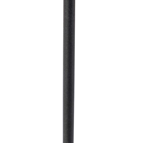 Tafellamp zwart met plisse kap crème 35 cm verstelbaar - parte