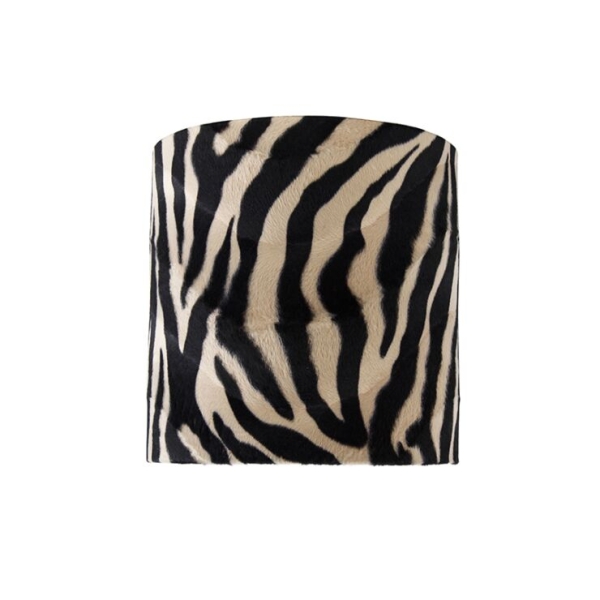 Velours lampenkap zebra dessin 25/25/25 gouden binnenkant