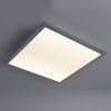 Vierkante plafondlamp chroom 45 cm incl. Led ip44 - flat