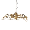 Vintage hanglamp antiek goud 6-lichts - linden