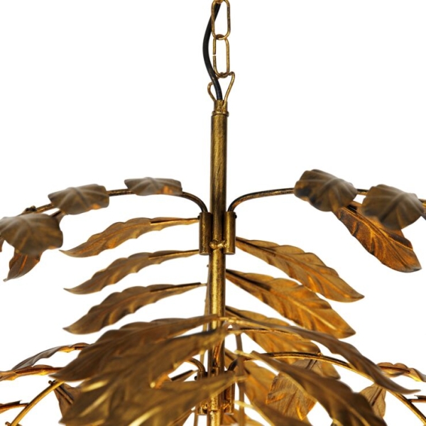 Vintage hanglamp antiek goud 60 cm - linden