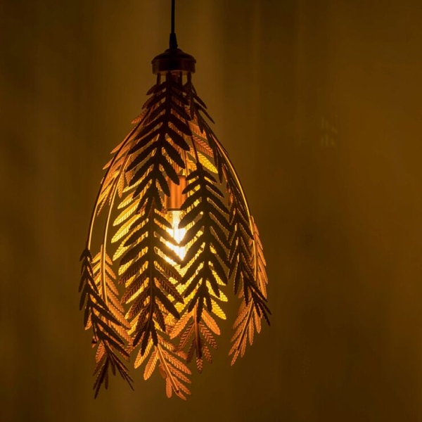 Vintage hanglamp goud 2-lichts - botanica