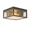 Vintage plafondlamp antiek goud ip44 2-lichts - charlois
