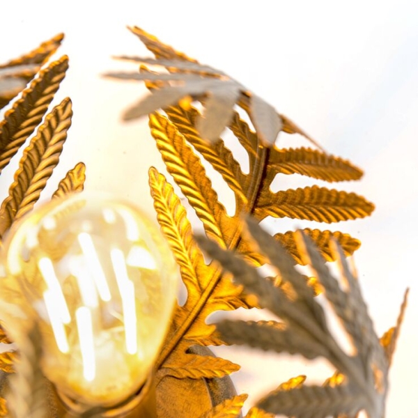 Vintage plafondlamp goud 24 cm - botanica