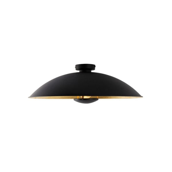 Vintage plafondlamp zwart met goud 60 cm - emilienne