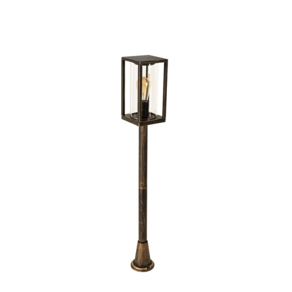 Vintage staande buitenlamp antiek goud 100 cm ip44 - charlois