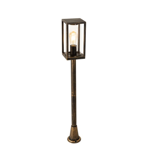 Vintage staande buitenlamp antiek goud 100 cm ip44 - charlois