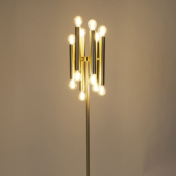 Vintage vloerlamp goud 12-lichts -tubi