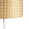 Vintage vloerlamp wit met goud triangle kap 40 cm - simplo