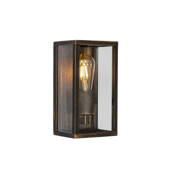 Vintage wandlamp antiek goud 26 cm ip44 - charlois