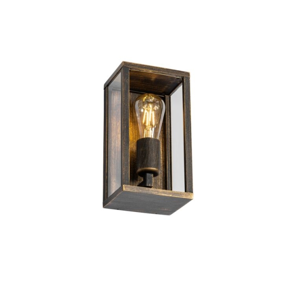 Vintage wandlamp antiek goud 26 cm ip44 - charlois