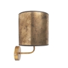 Vintage wandlamp goud met brons velours kap - matt