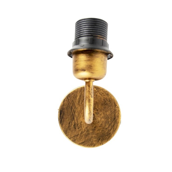 Vintage wandlamp goud zonder kap - matt