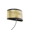 Vintage wandlamp zwart met messing 30x17 cm - kayleigh