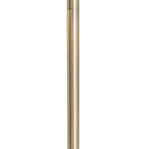 Vloerlamp brons met kap wit en leeslamp - jelena
