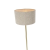 Vloerlamp messing met boucle kap taupe 35 cm - Simplo