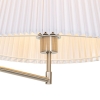 Vloerlamp staal met witte plisse kap en verstelbare arm - ladas deluxe