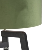 Vloerlamp tripod zwart met groene kap en goud 50 cm - puros