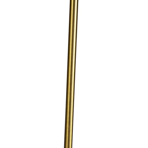 Vloerlamp verstelbaar brons met boucle kap taupe 35 cm - parte
