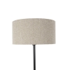 Vloerlamp zwart met boucle kap taupe 50 cm - Simplo