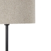 Vloerlamp zwart met boucle kap taupe 50 cm - Simplo