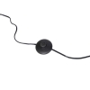 Vloerlamp zwart met boucle kap taupe 50 cm verstelbaar - editor
