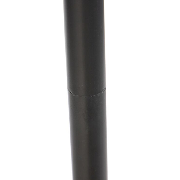 Vloerlamp zwart met linnen kap grijs 45 cm - classico