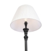 Vloerlamp zwart met plisse kap wit 45 cm - classico