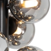 Vloerlamp zwart met smoke glas 12-lichts - bianca