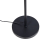 Vloerlamp zwart met taupe linnen kap 45 cm verstelbaar - parte