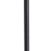 Vloerlamp zwart met witte linnen kap 45 cm verstelbaar - parte