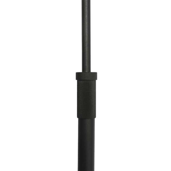 Vloerlamp zwart met zwarte kap en verstelbare arm - ladas deluxe