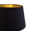 Vloerlamp zwart met zwarte kap en verstelbare leeslamp - ladas