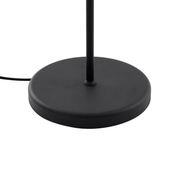 Vloerlamp zwart met zwarte kap en verstelbare leeslamp - ladas
