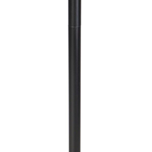 Vloerlamp zwart velours kap oranje 40 cm - simplo