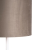 Voerlamp wit met taupe kap en gouden binnenkant 40 cm - Simplo