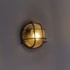 Wand- en plafondlamp goud/messing rond ip44 - noutica