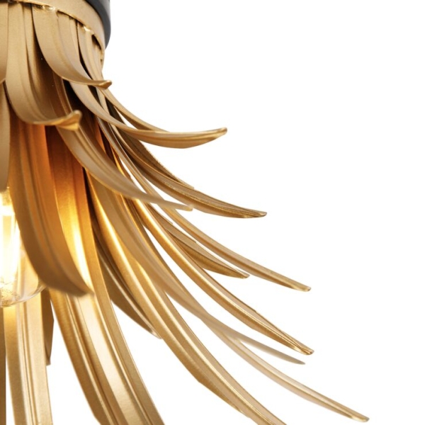 Art deco plafondlamp goud - wesley