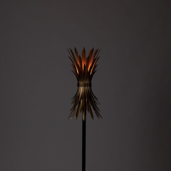 Art deco vloerlamp goud - wesley