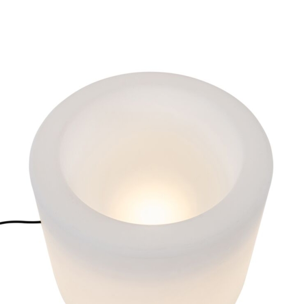 Buiten vloerlamp bloempot wit incl. Led ip44 - flowerpot