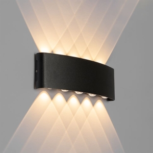 Buiten wandlamp zwart incl. LED 10-lichts IP54 - Silly