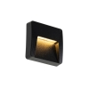 Buiten wandlamp zwart vierkant incl. Led ip65 - gem