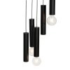 Design hanglamp zwart rond 7-lichts - tuba
