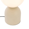 Hotel chique tafellamp beige met opaal glas - pallon trend