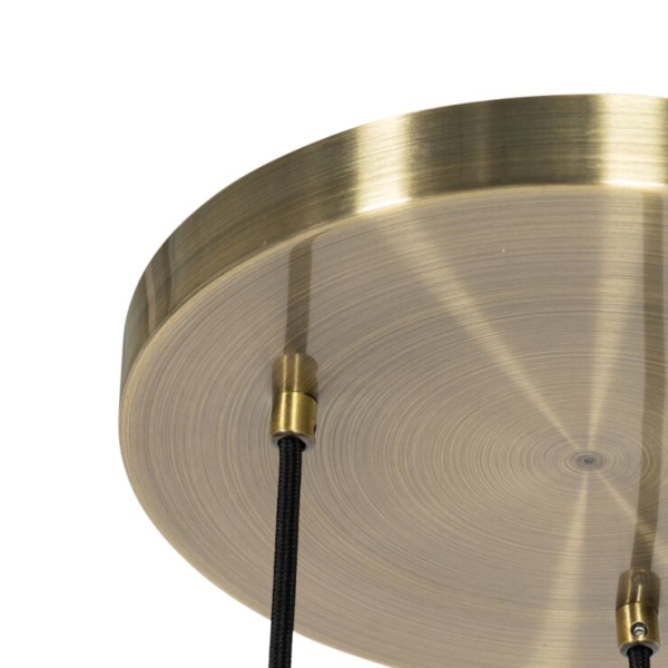 Industriële hanglamp brons 3-lichts - facil