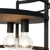 Industriële hanglamp zwart met rek rond 4-lichts - Cage Rack