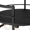 Industriële hanglamp zwart met rek rond 4-lichts - Cage Rack