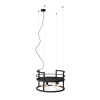 Industriële hanglamp zwart met rek rond 4-lichts - Cage Rack