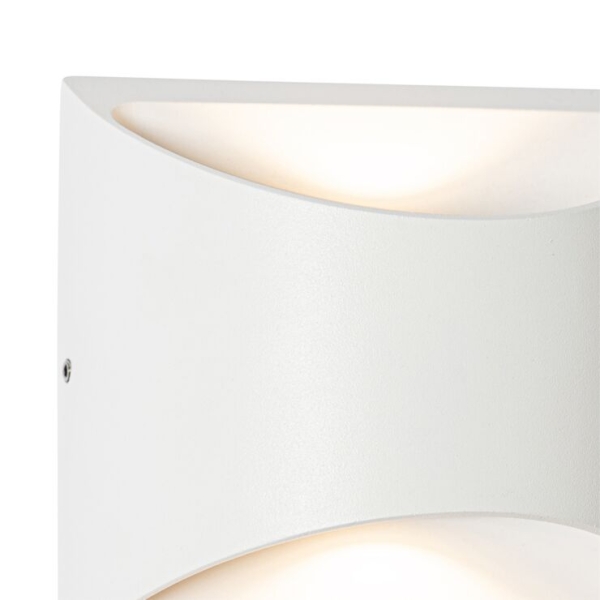 Moderne buiten wandlamp wit incl. Led 2-lichts ip54 - mal
