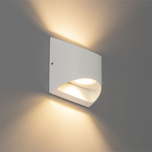 Moderne buiten wandlamp wit incl. LED 2-lichts IP54 - Mal